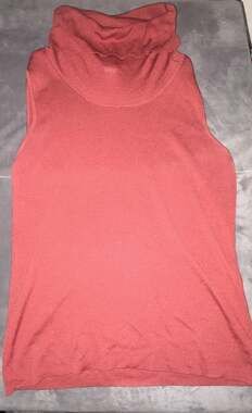 Banana Republic Silk-Blend Sleeveless Cowl Neck Top in Red/Orange Gorgeous!!